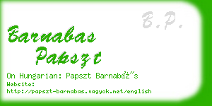 barnabas papszt business card